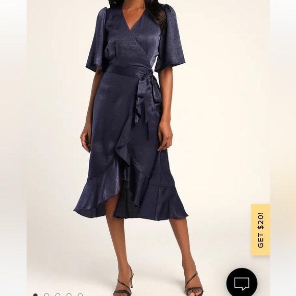 Lulus Dresses & Skirts - Lulu's Navy Wrap Dress​